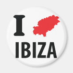 J'aime l'icône de découpe d'Ibiza Magnets