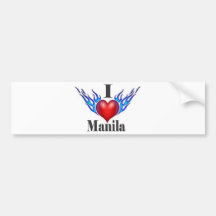 J'aime Manila.jpg Autocollant Pour Voiture