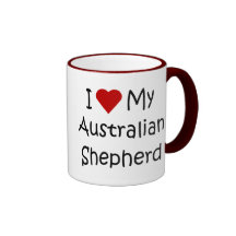 J'aime mes cadeaux australiens d'amoureux des chie mug à café