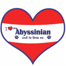J'aime mon abyssinien (le chat masculin) découpage en acrylique