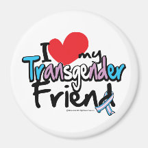 J'aime mon ami de transsexuel magnets pour réfrigérateur