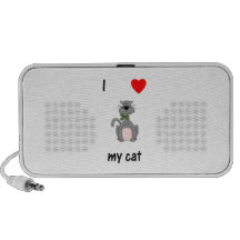 J'aime mon chat haut-parleurs de voyage