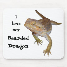 J'aime mon dragon barbu tapis de souris