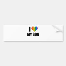 J'aime mon fils gai autocollant pour voiture