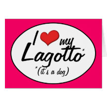 J'aime mon Lagotto (c'est un chien) Carte De Vœux
