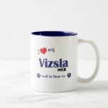 J'aime mon mélange de Vizsla (le chien masculin) Tasses