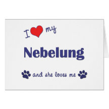 J'aime mon Nebelung (le chat femelle) Cartes