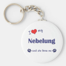 J'aime mon Nebelung (le chat femelle) Porte-clef