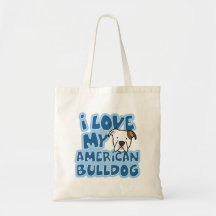 J'aime mon sac américain de bouledogue