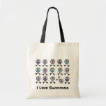 J'aime nager sac fourre-tout