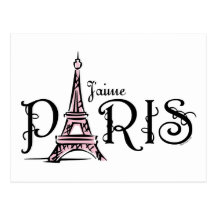 J'aime Paris Postkarte