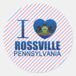 J'aime Rossville, PA Autocollants