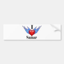 J'aime Samar.jpg Adhésifs Pour Voiture