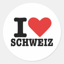 J'aime Schweiz - la Suisse Autocollant
