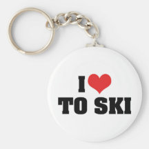 J'aime skier Keychain Porte-clé