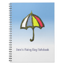 Janes regnerischer Tagestätigkeits-Regenschirm-Not notizbücher