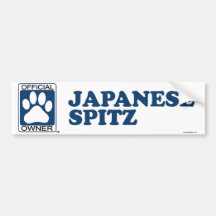 Japanisches Spitz-Blau Autoaufkleber