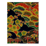 Japanisches traditionelles Kimono Muster Postkarten