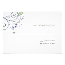 Jardin chic de BOHO épousant RSVP pourpre Cartons D'invitation