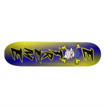 jaune bleu de patin extrême skateboards personnalisés