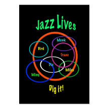 Jazz lebt ATC Visitenkarten Vorlagen