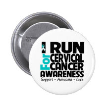 Je cours pour la conscience de cancer du col de l' badge