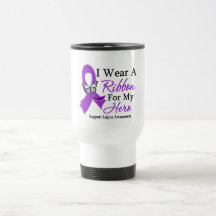 Je porte un ruban pour mon HÉROS - lupus Tasse À Café