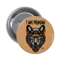 Je suis humain badges avec agrafe