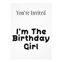 Je suis la fille d'anniversaire faire-parts