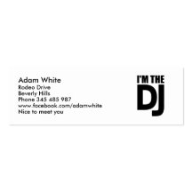 Je suis le DJ Cartes De Visite Personnelles