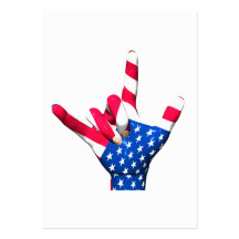Je t'aime drapeau des Etats-Unis Cartes De Visite Personnelles