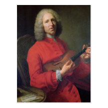 Jean-Philippe Rameau avec un violon Carte Postale