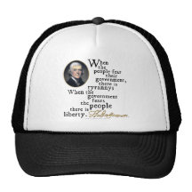 Jefferson Tyrannei-Freiheit Zitat Baseball Kappen