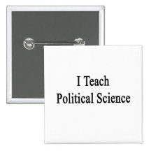J'enseigne la science politique badge avec épingle