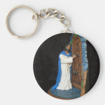Jesus, der an der Tür klopft Schlüsselanhänger