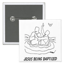 Jésus étant baptisé, se rappellent Jésus Pin's Avec Agrafe