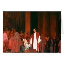 Jésus salue la carte de voeux chrétienne de multit