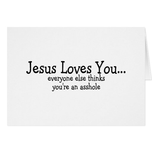 Jésus vous aime que chacun pense autrement votre u carte