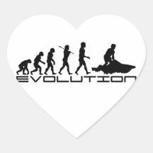 Jet-Ski-Skifahren-Wasser-Sport-Evolutions-Kunst Sticker