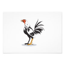 Jeune coq de coq rétro faire-parts