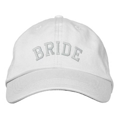 JEUNE MARIÉE CASQUETTES DE BASEBALL BRODÉES