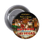 Jeune mariée de bande de Las Vegas et bouton de ma Badges
