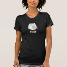 Jeune mariée de hibou - conception d'amusement ave t-shirt