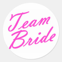 Jeune mariée d'équipe autocollant