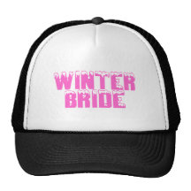 Jeune mariée d'hiver casquette de camionneur