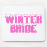 Jeune mariée d'hiver tapis de souris