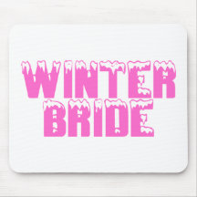 Jeune mariée d'hiver tapis de souris