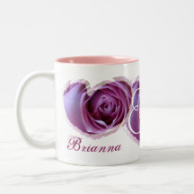 Jeune mariée et marié - coeurs LILAS de rose de RO Mug À Café
