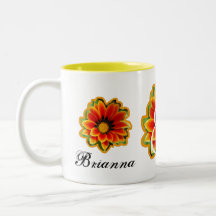 Jeune mariée et marié - fleurs ORANGES Tasse À Café