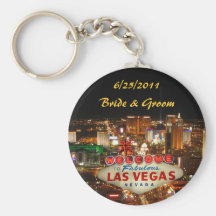 Jeune mariée et marié Keychain de bande de Las Veg Porte-clefs